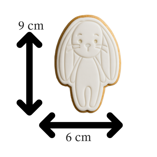 Floppy Bunny Cookie Cutter and Stamp Embosser | Long-Eared Bunny Cookie