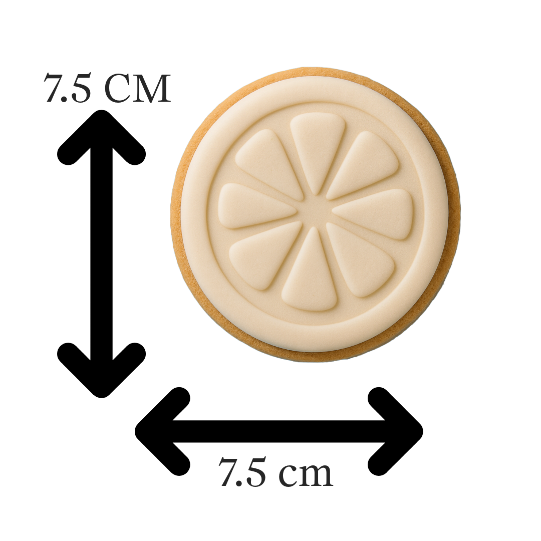 Citrus Slice Cookie Cutter with Embosser β Summer Fruit Cookie Stamp