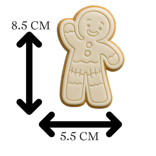 Gingerbread Man Cookie Cutter & Embosser – Classic Christmas Cookie Design