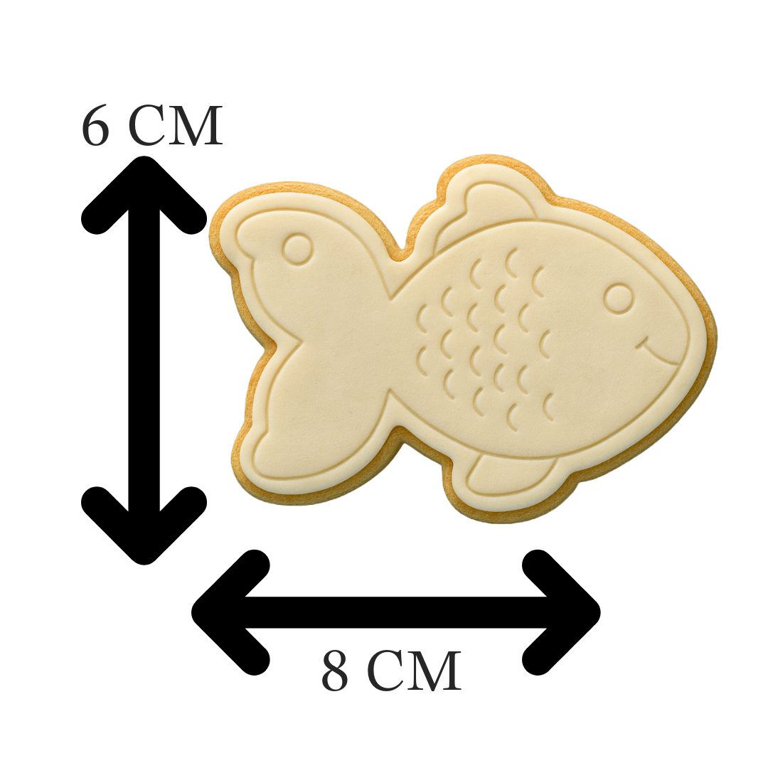 Cute Fish Cookie Cutter & Embosser โ Under the Sea Cookie Design