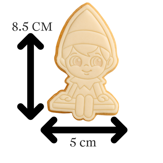 Christmas Elf Cookie Cutter & Embosser – Festive Holiday Design Christmas