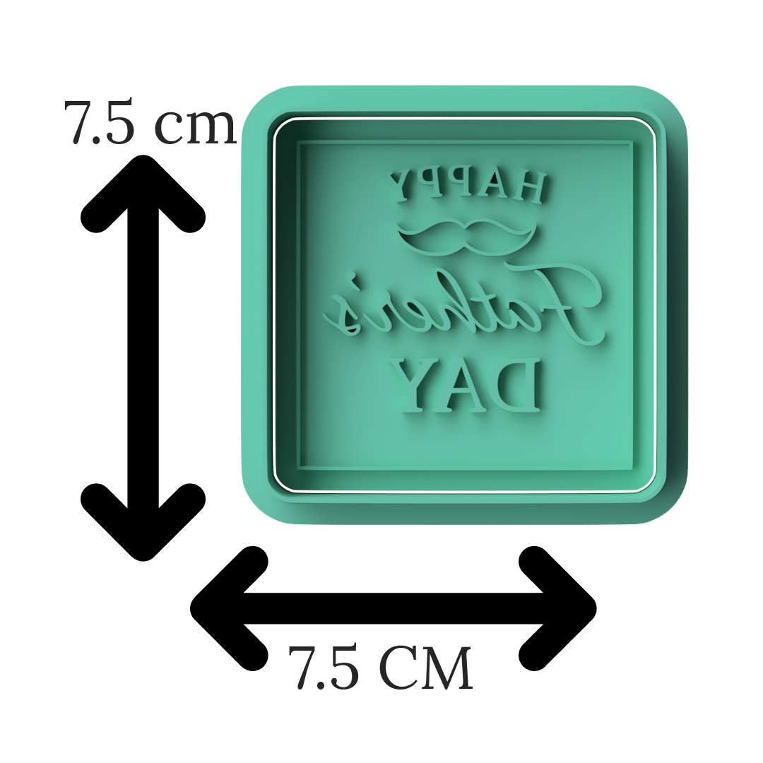 Happy Father's Day Cookie Cutter & Embosser Stamp
