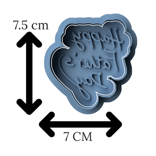 Happy Father's Day Cookie Cutter and Embosser Stamp - V3