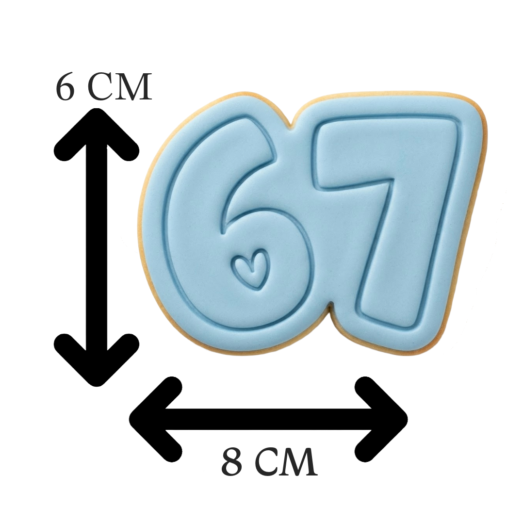 Viral 6 7 Meme Cookie Cutter and Embosser Stamp | Six Seven Trend, TikTok Famous, Gen Alpha Brainrot