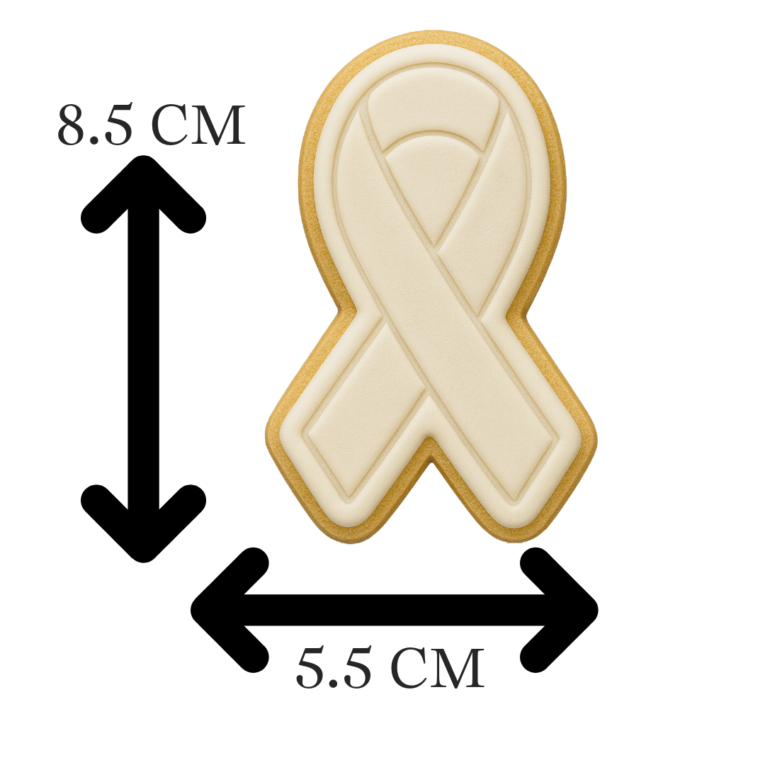 Awareness Ribbon Cookie Cutter & Embosser โ Support & Charity Cookie Design