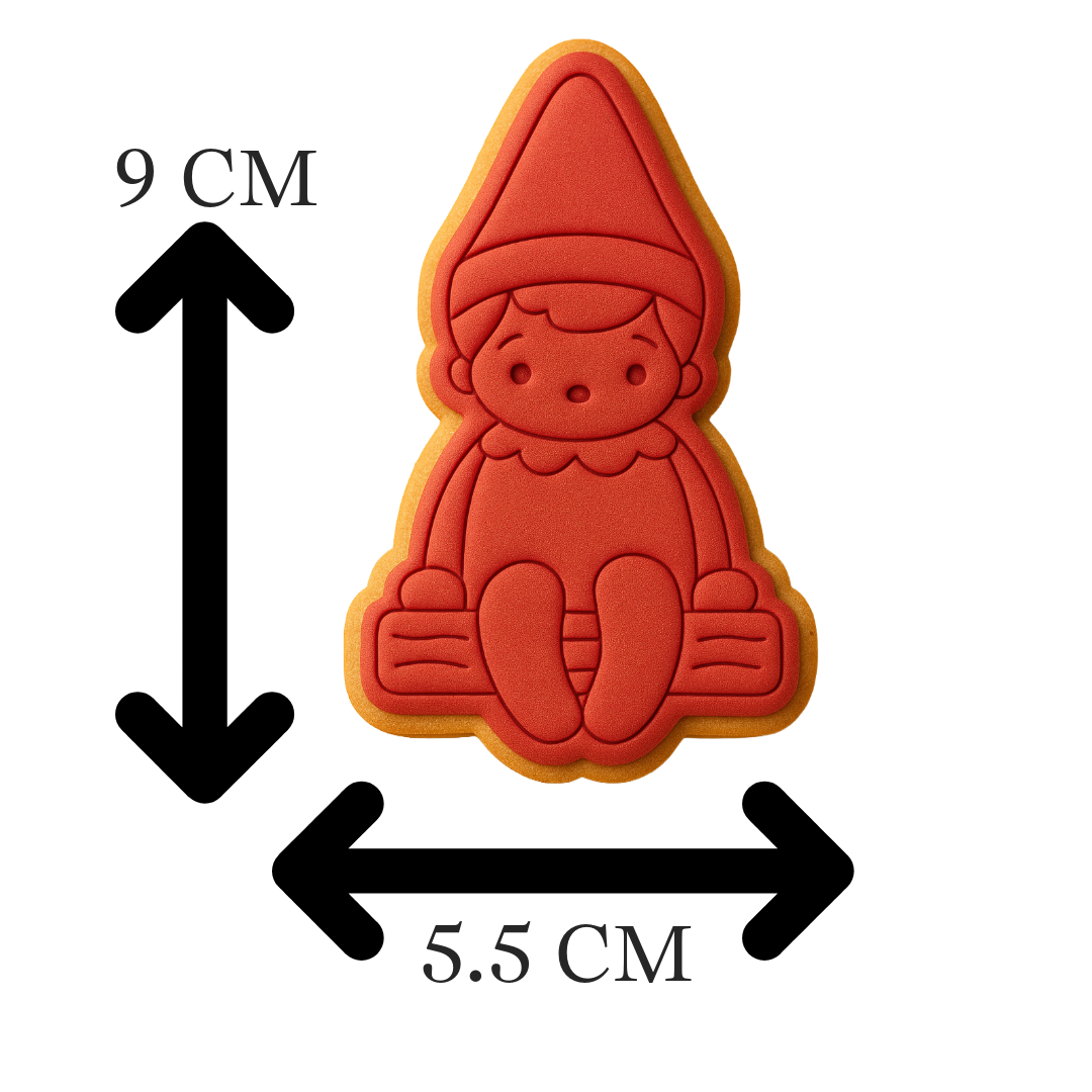 Elf Cookie Cutter and Embosser Stamp Set | Christmas Tradition, Holiday