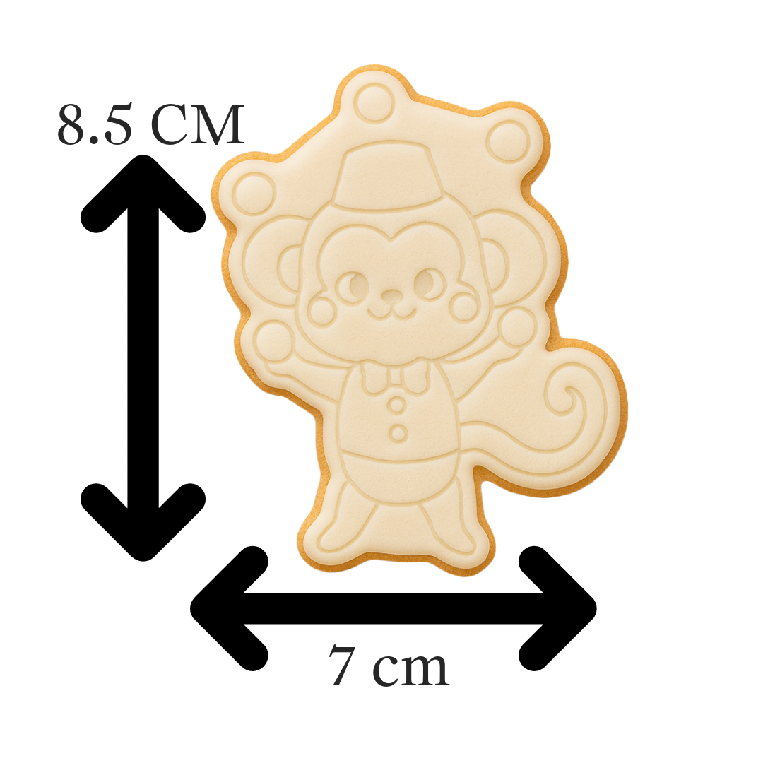Circus Monkey Cookie Cutter & Embosser Stamp