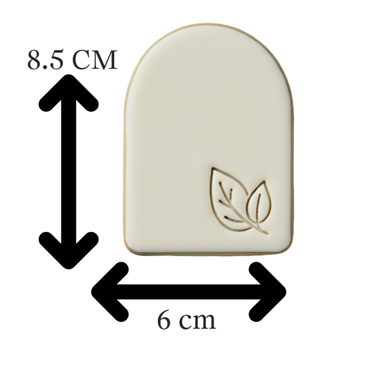 Arch Cookie Cutter with Embosser – Minimal Leaf Design