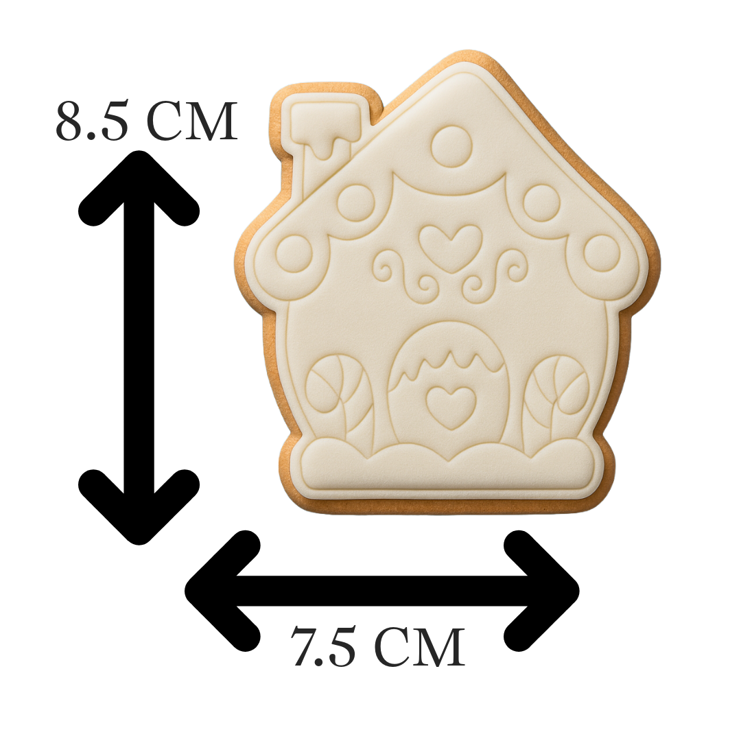 Gingerbread House Cookie Cutter & Embosser β Christmas Holiday Cookie Design