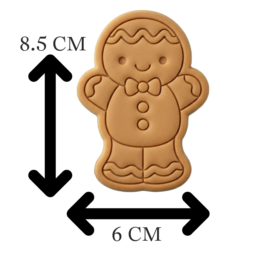 Gingerbread Man Cookie Cutter and Embosser Stamp Set | Cute, Christmas, Holiday
