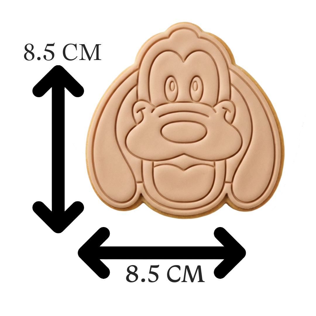 Pluto Dog Face Cookie Cutter and Embosser Stamp Set | Classic Cartoon, Mickey's Friend