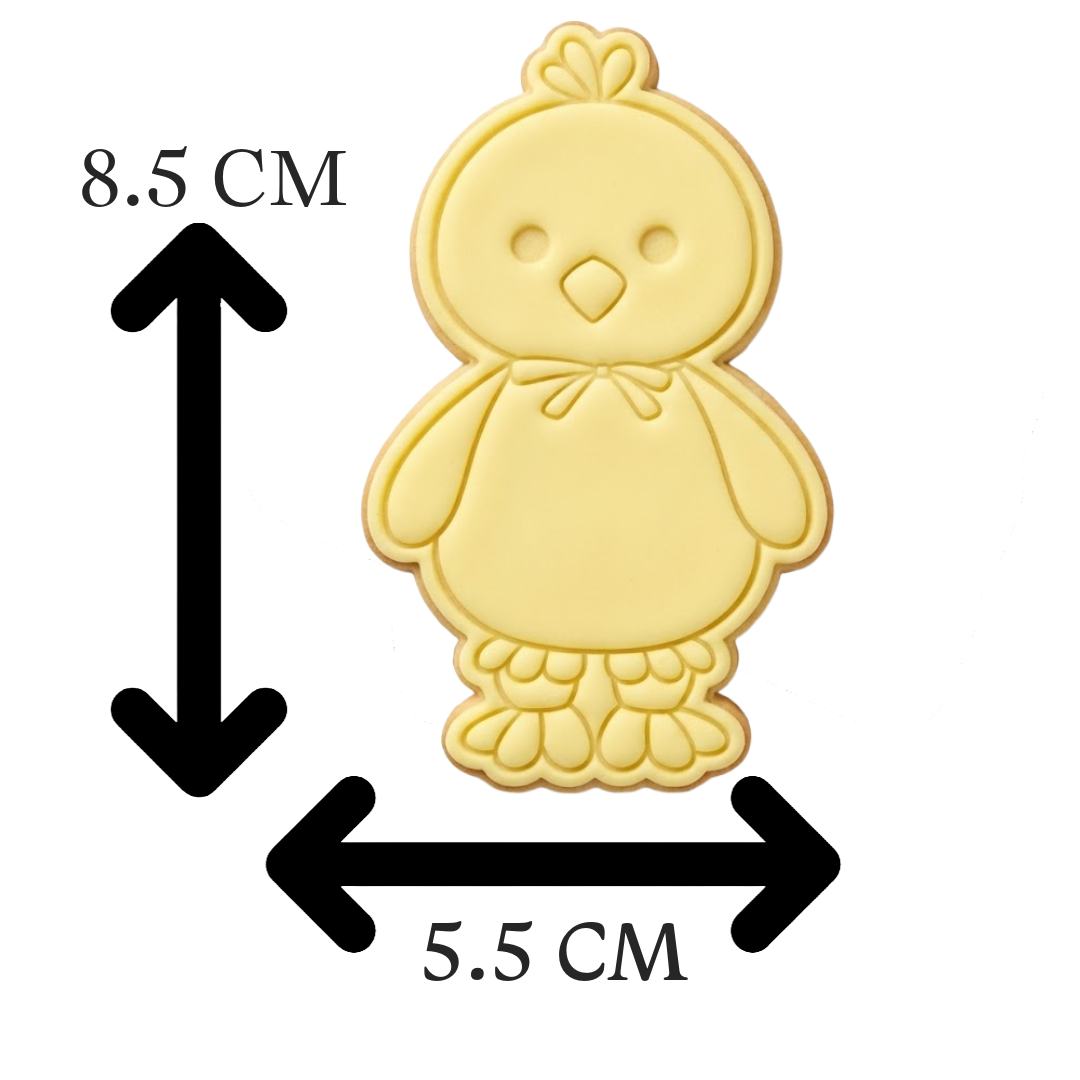 Cute Easter Chick with Bow Tie Cookie Cutter and Embosser Stamp | Spring Chicken, Farm Animal, Baby Shower