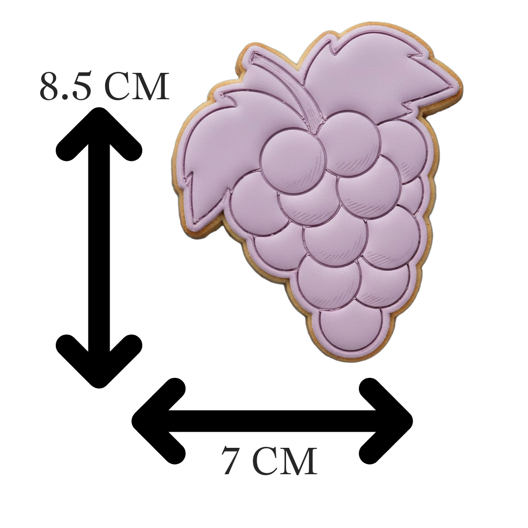 Grape Bunch Cookie Cutter and Embosser Set | Fruit Vineyard Wine Party Baking