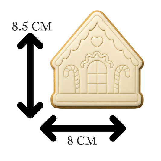 Gingerbread House Cookie Cutter & Embosser – Christmas Holiday Cookie Design