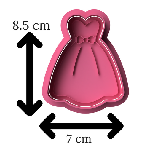 Wedding Dress Cookie Cutter & Embosser Set