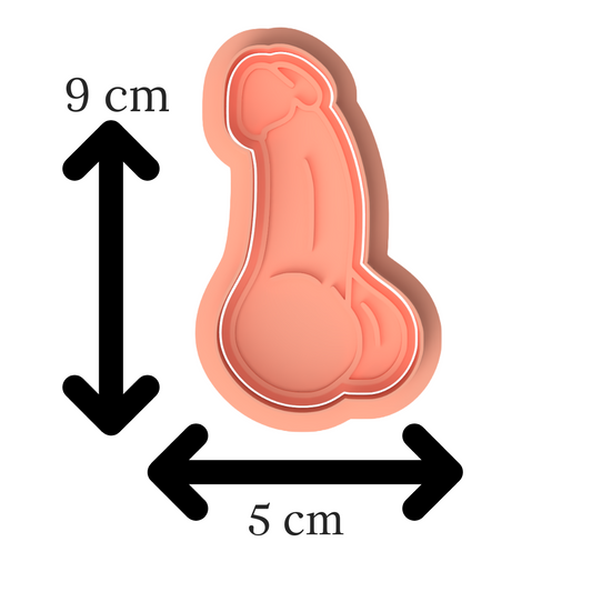 Adult Hens Night Penis Bachelorette Cookie Cutter and Stamp