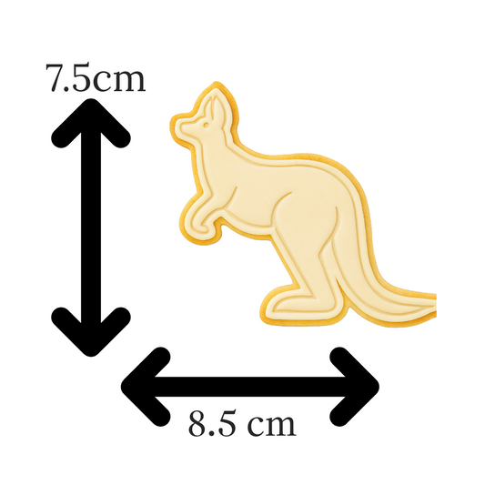 Kangaroo Cookie Cutter & Embosser Safari Animal Biscuit Stamp