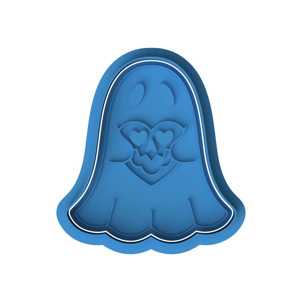 Ghost with Skull Cookie Cutter & Embosser Halloween Biscuit Stamp