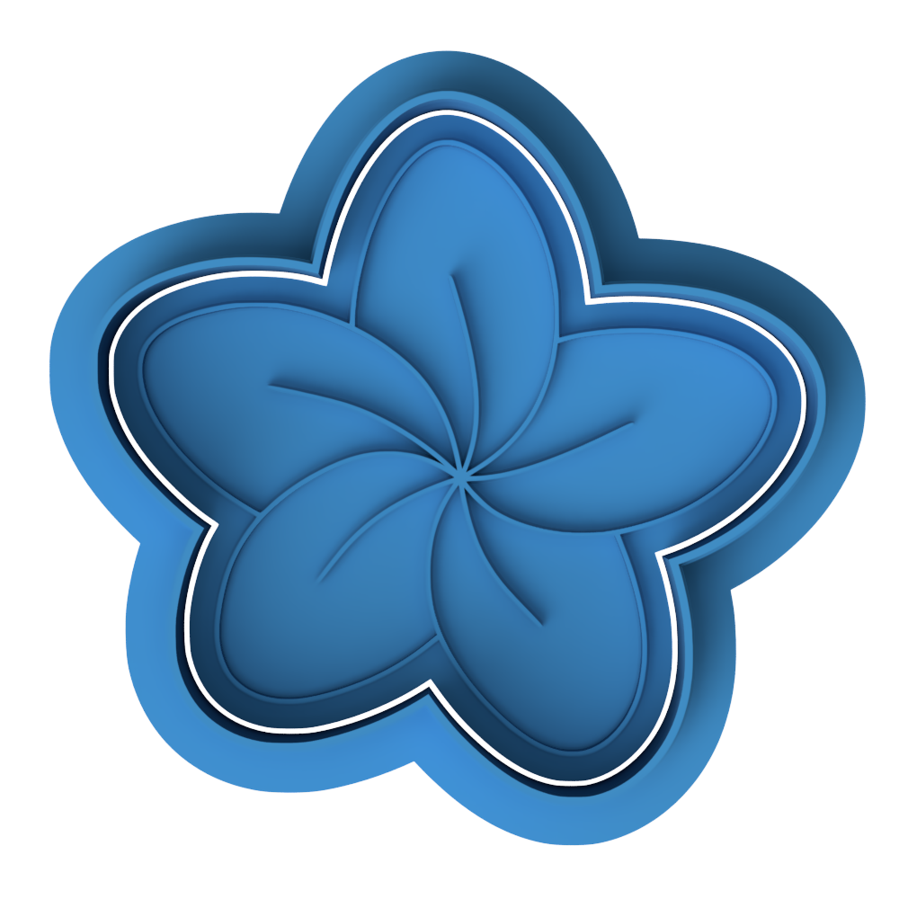 Frangipani Flower Cookie Cutter and Embosser Stamp Set | Plumeria, Tropical, Summer, Hawaiian