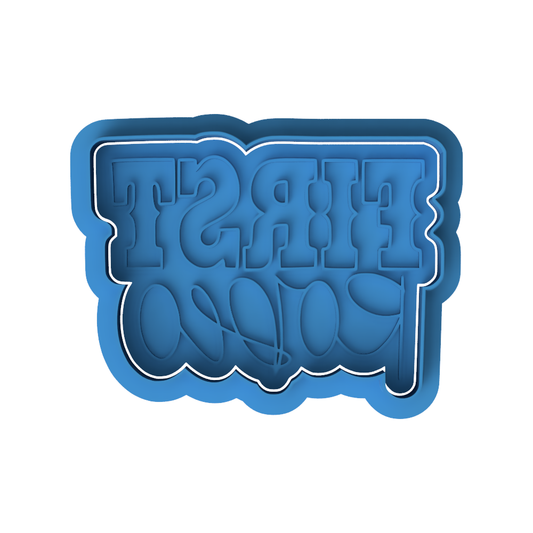 First Rodeo Cookie Cutter | Western Birthday Stamp | Cowboy Phrase Embosser