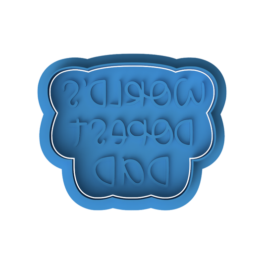 World’s Dopest Dad Cookie Cutter | Funny Father's Day Embosser | Weed Gift Cookie Stamp
