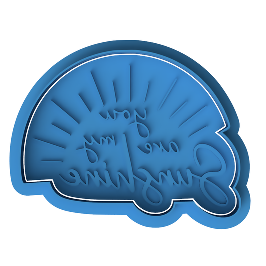 You Are My Sunshine Cookie Cutter | Sunshine Cookie Stamp | Baby Shower Cookie Embosser