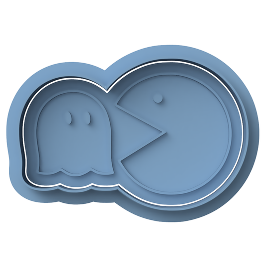 Retro Arcade Cookie Cutter & Embosser Pac-Man Biscuit Stamp