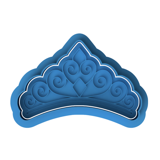 Princess Tiara Cookie Cutter and Stamp Embosser | Royal Crown Party Cookie