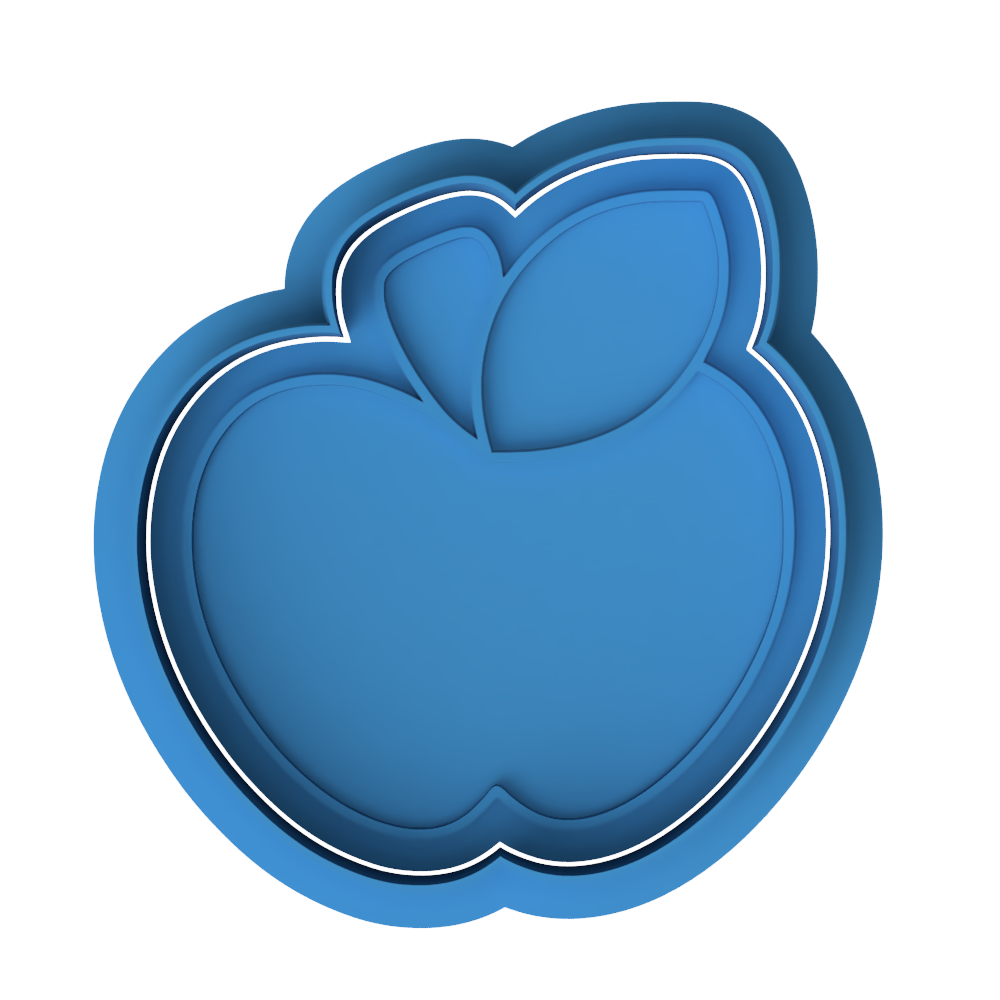 Apple with Leaves Cookie Cutter & Embosser Stamp (Teacher Gift & Back to School)