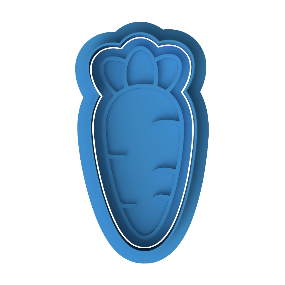 Cute Carrot Cookie Cutter and Embosser Set | Easter Bunny Garden Baking