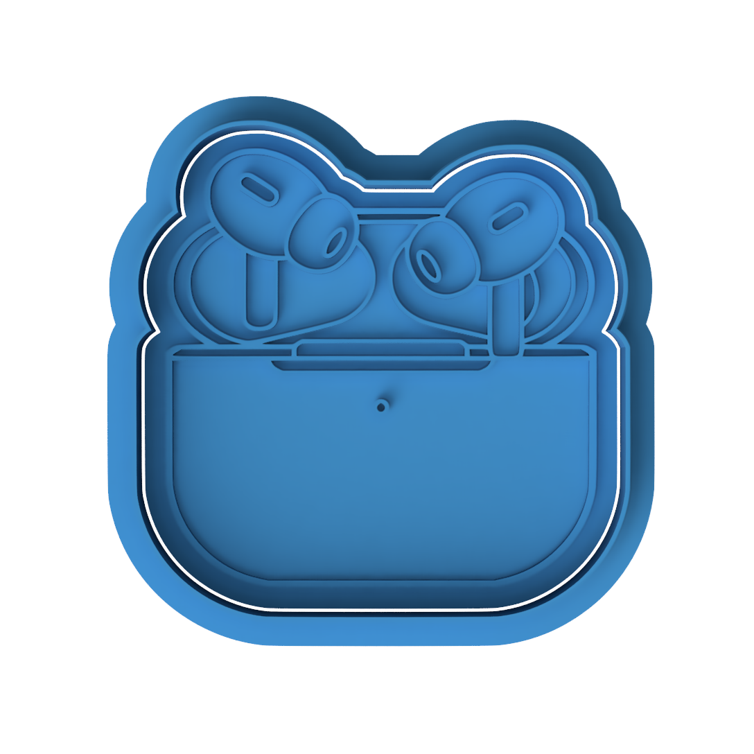 Wireless Earbuds and Charging Case Cookie Cutter and Embosser Set – Tech Lover Baking Tool