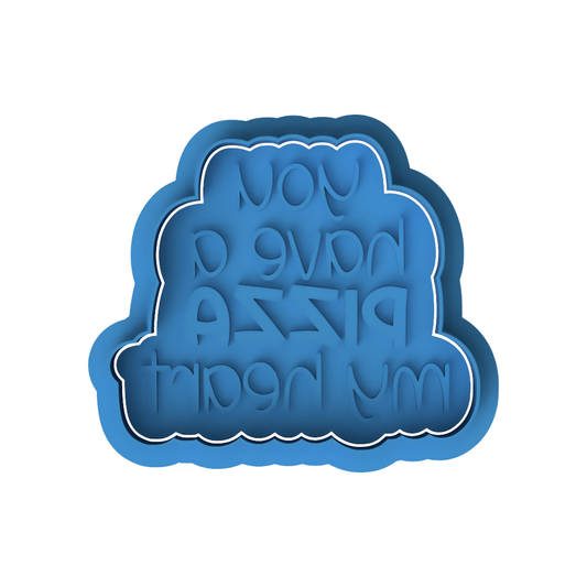 You Have A Pizza My Heart Cookie Cutter and Embosser Stamp | Funny Valentine, Food Pun, Pizza Lover Category: Craft Supp