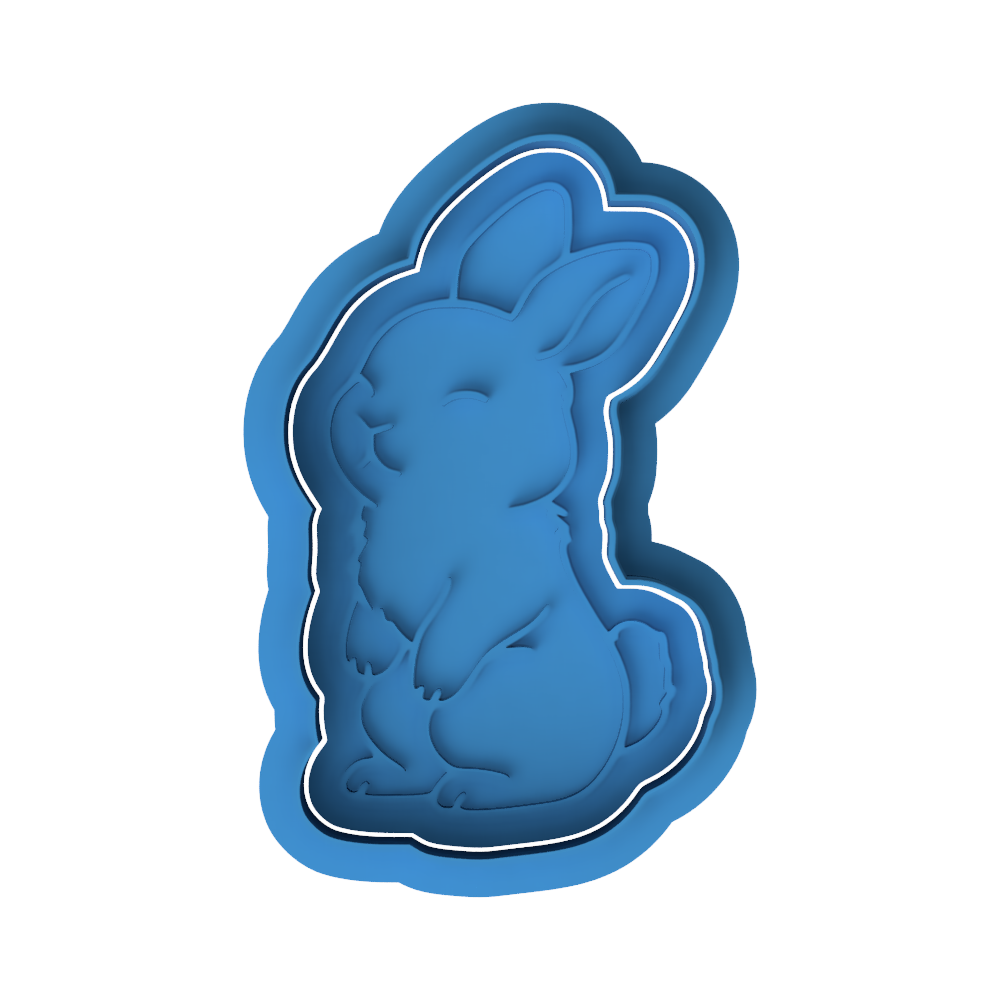 Cute Standing Bunny Cookie Cutter and Embosser | Easter & Spring Animal Baking Tool