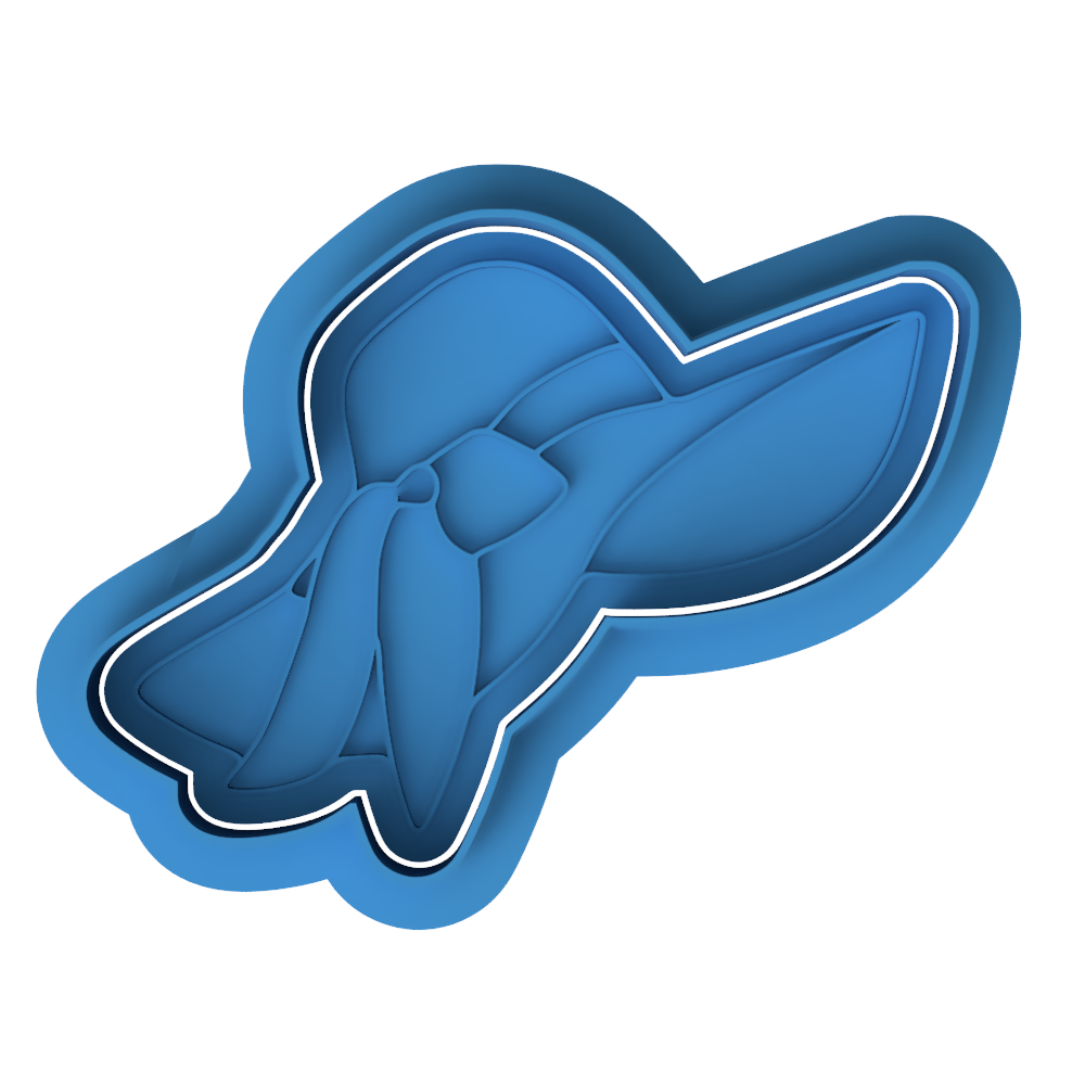 Floppy Sun Hat Cookie Cutter and Embosser Set - Summer & Garden Party Decor