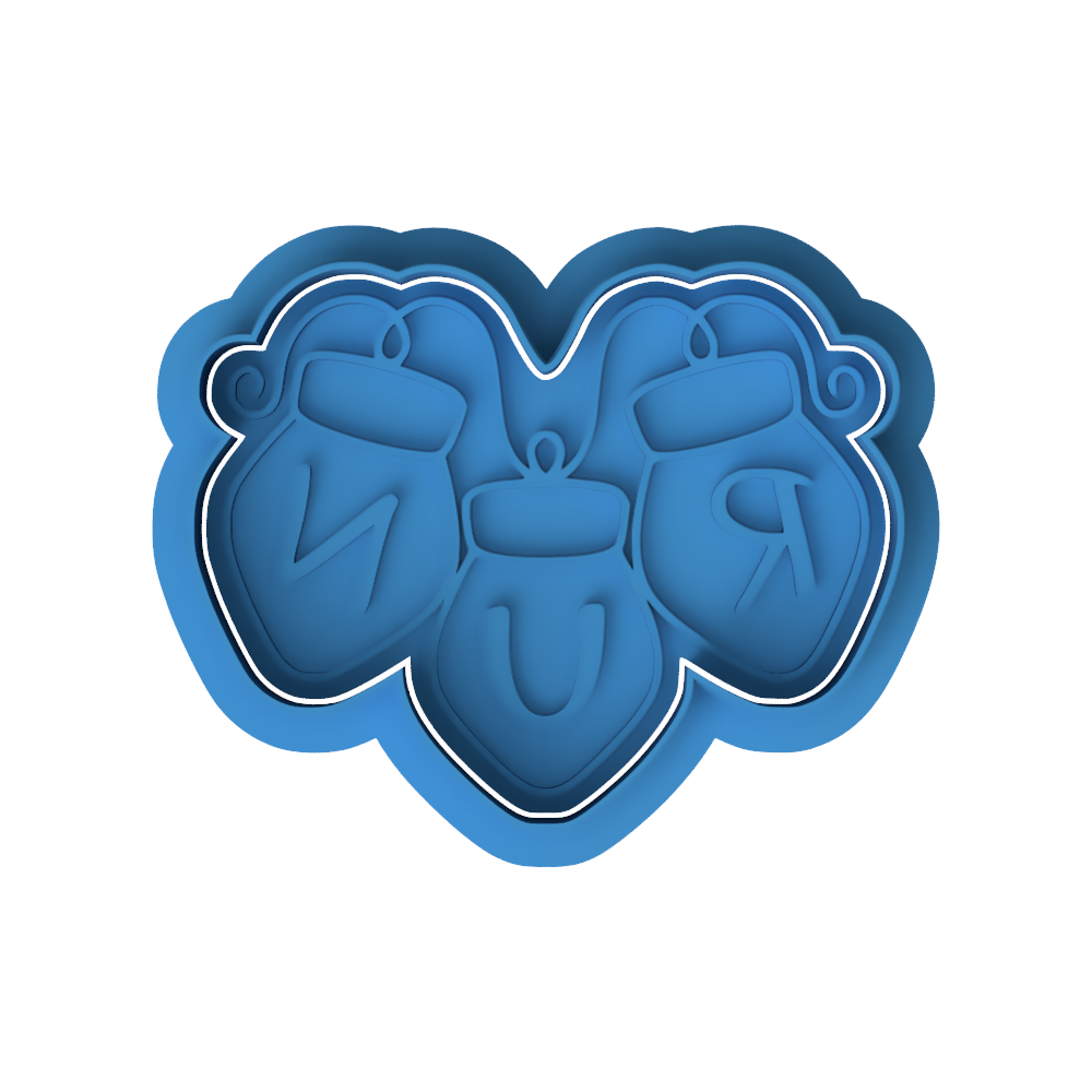 RUN Christmas Lights Cookie Cutter and Embosser Set - Stranger Things Inspired Baking