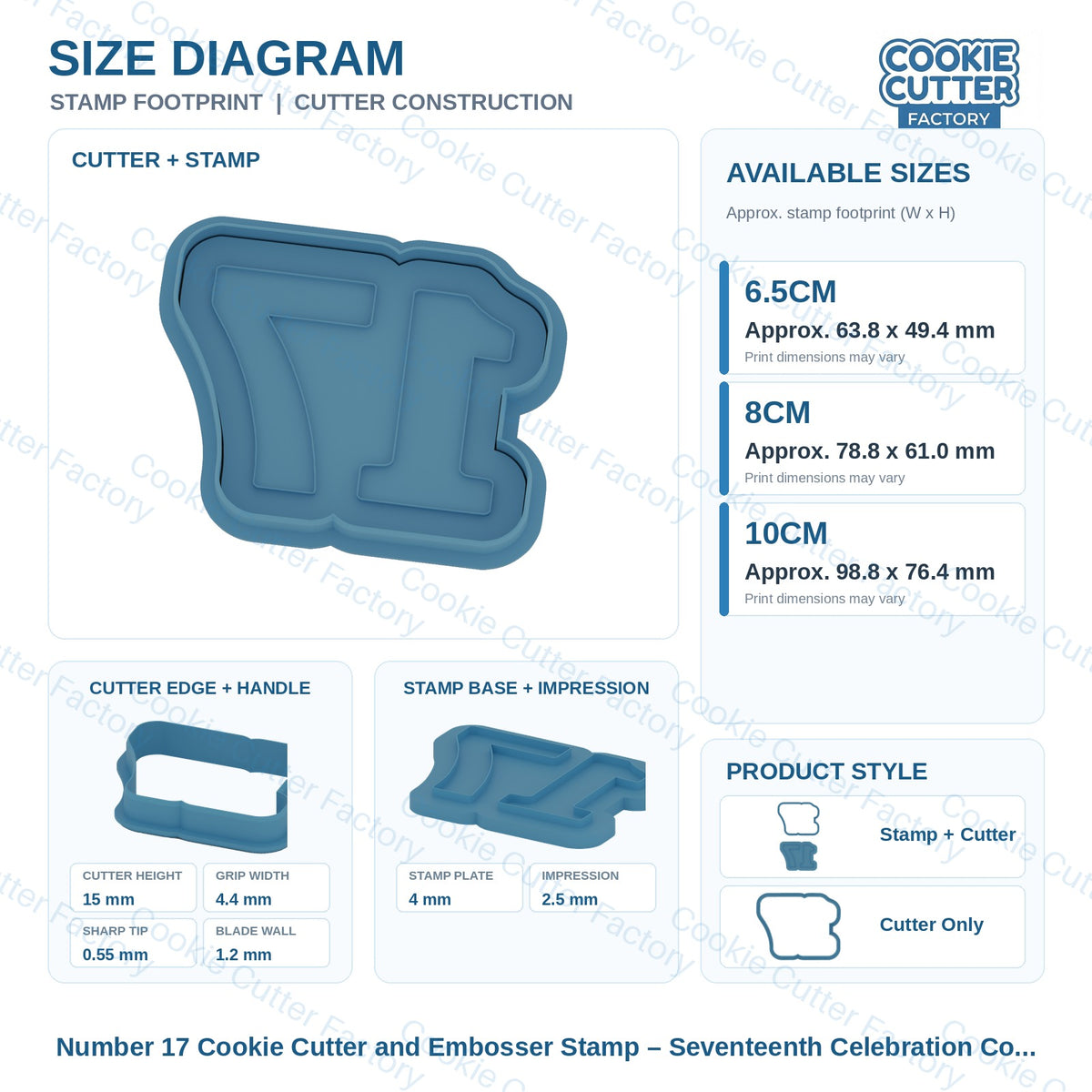 Number 17 Cookie Cutter and Embosser Stamp – Seventeenth Celebration Cookie Baking | CCF_APPROVED_MEDIA_V1:3:053a20f9449c5daf3937efb79b46c0bce17eb5b05d4af7928dcec1c91b2b327a
