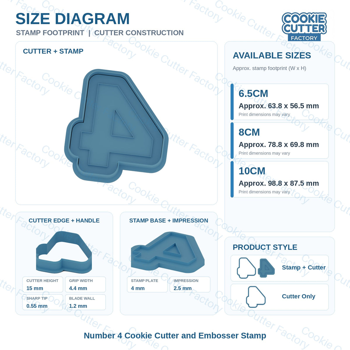 Bold Four 4 Birthday Cookie Cutter and Embosser Stamp | CCF_APPROVED_MEDIA_V1:3:94adb8d22953a3b949d168e4098e35fe92009d3e20d19e5057bb9f30b5053ef7