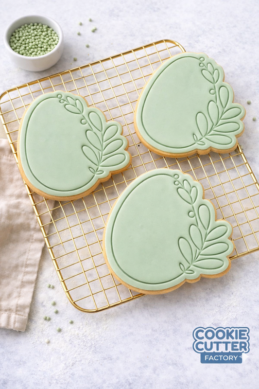 Floral Easter Egg Cookie Cutter and Embosser Set – Holiday Collection