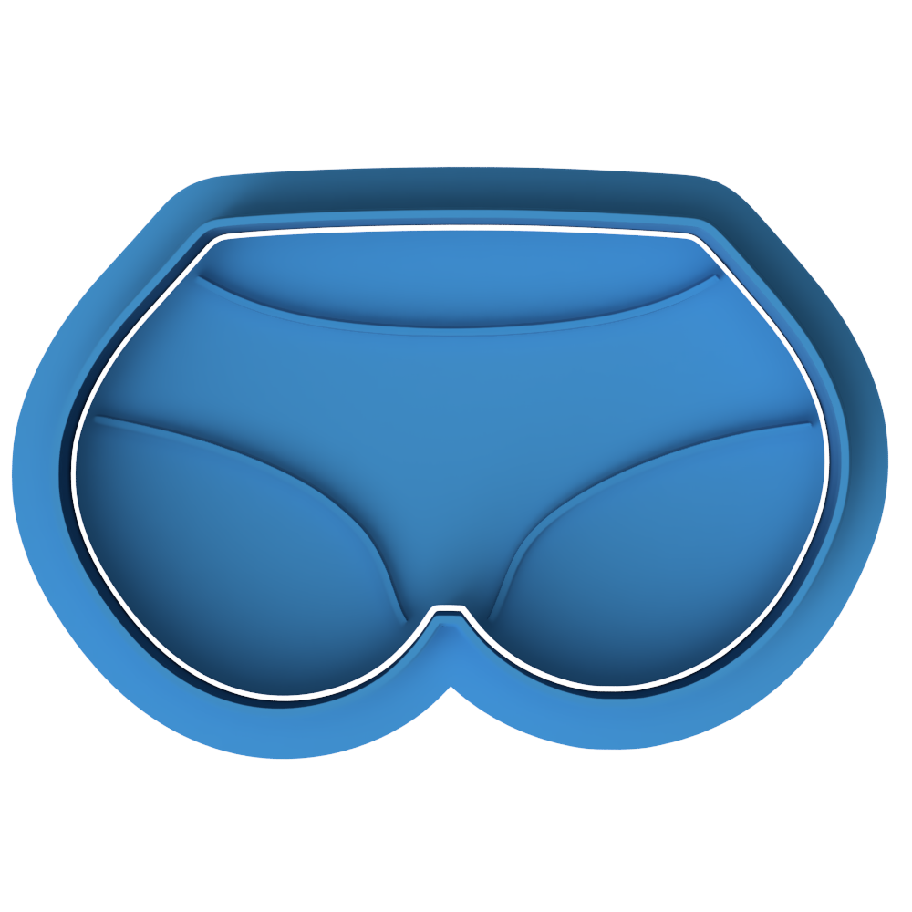 Bikini Bottoms Cookie Cutter & Embosser β Summer Swimwear Biscuit Stamp