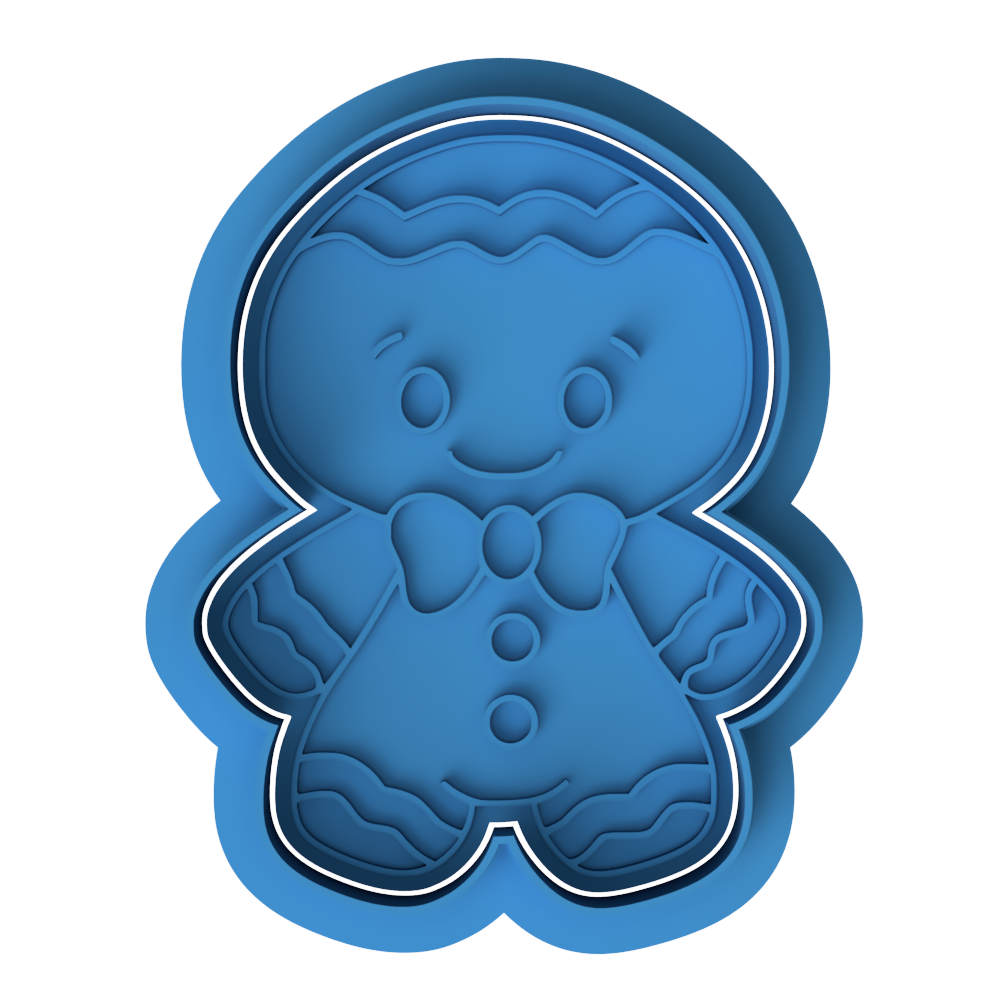 Gingerbread Man Cookie Cutter & Embosser – Classic Christmas Design