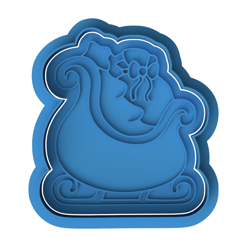 Santa’s Sleigh Cookie Cutter & Embosser Christmas