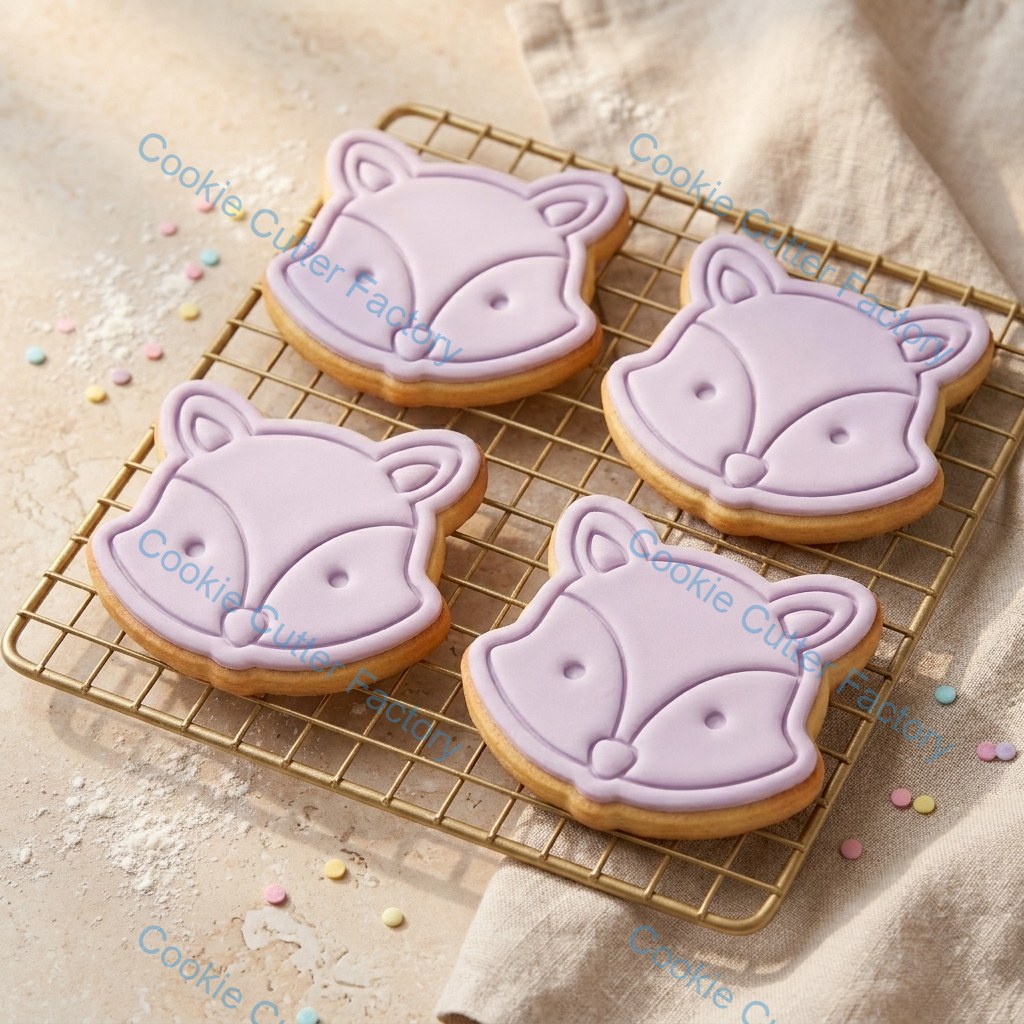 Fox Face Cookie Cutter and Stamp - Woodland Animal Baking Tool