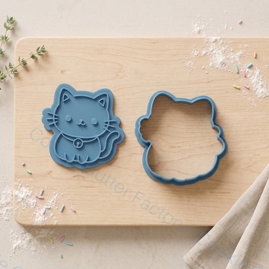 Sitting Cat Cookie Cutter and Embosser Stamp - Cute Cat Birthday Cookies | CCF_APPROVED_MEDIA_V1:2:50e49906fb848b58ffa78e180d3a8b3a2a50e73c8558f263472e3fa3b1ba1fd2