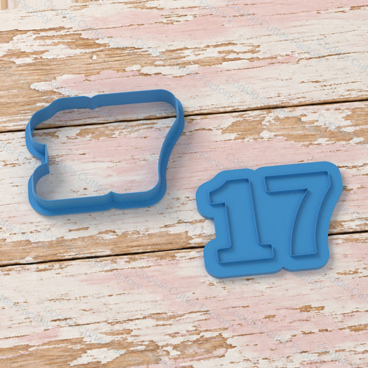 Number 17 Cookie Cutter and Embosser Stamp – Seventeenth Celebration Cookie Baking | CCF_APPROVED_MEDIA_V1:2:c2f9d0af43aa78237d2179f90827e7fa2cc95e5c3093945a2d8921c6999ef7f3