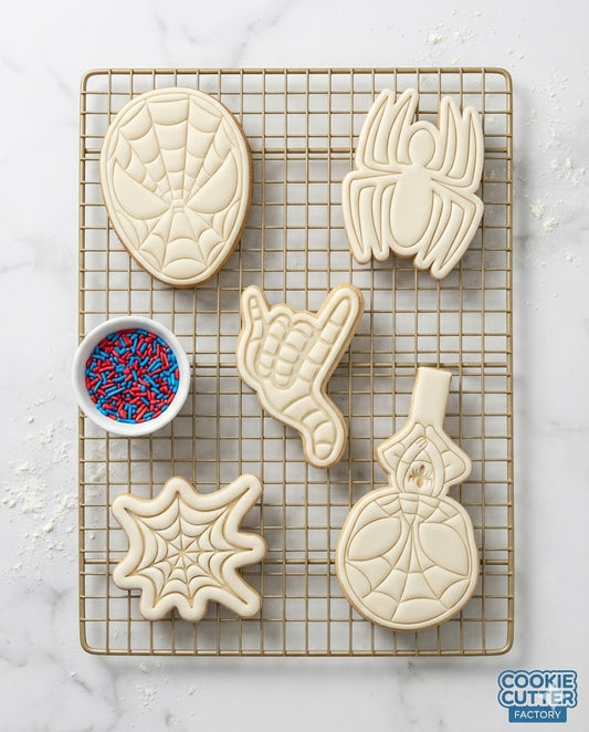 Spidey Style Web-Slinger Cookie Cutter and Embosser Set (Set of 5)