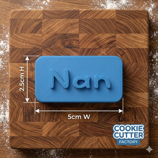 Nan Mini Block Text Embosser Stamp – Mother's Day Collection