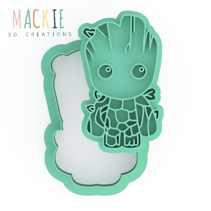 Tree Character Cutter with Embosser Stamp - Galactic Guardians Baking Theme kids tv movie