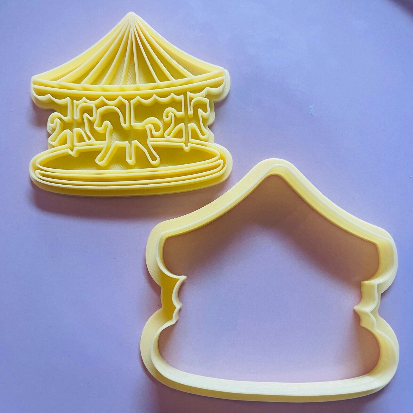 Carousel horse baby shower Cookie Cutter & Stamp Embosser Set