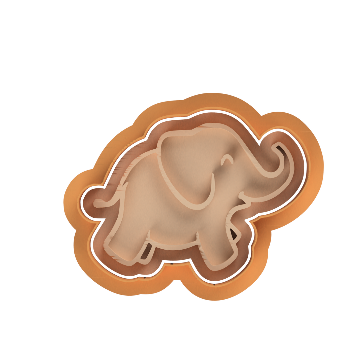 Elephant Cookie Cutter and Embosser Stamp animals