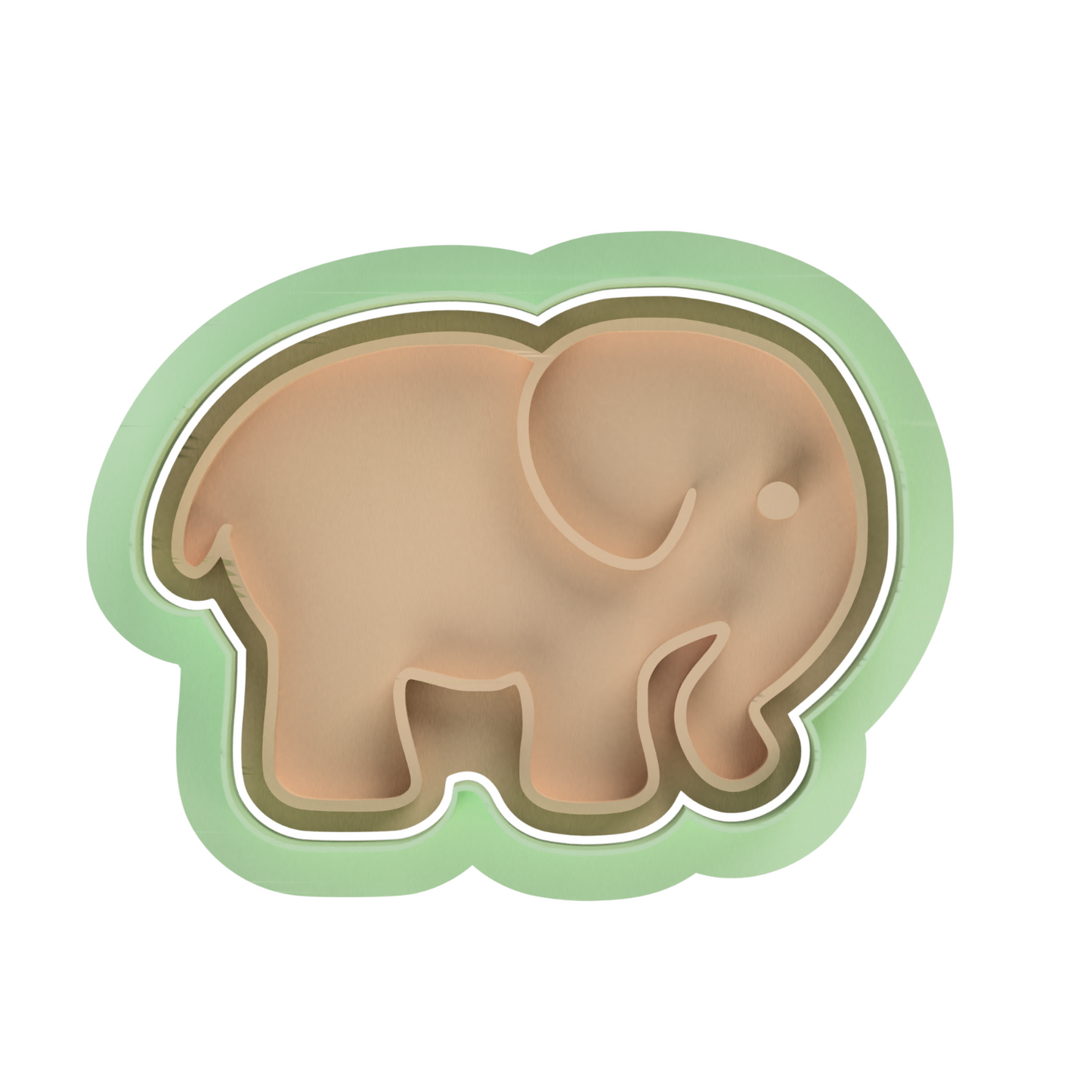 Elephant Cookie Cutter and Embosser Stamp animals